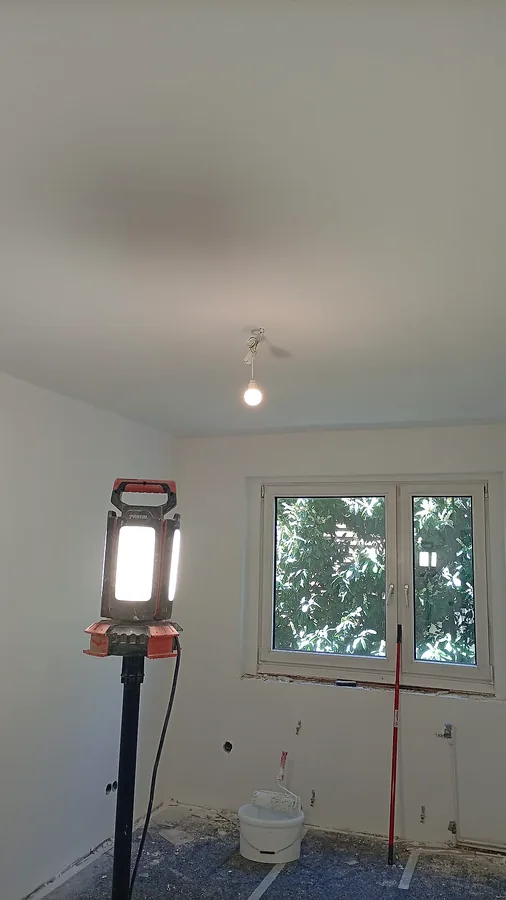 Innenraum frisch verspachtelt